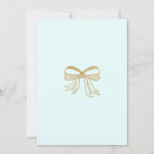 Blush Blue Glitzer Boy Baby Dusche Einladung (Rückseite)