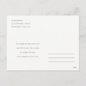 Blush Blue Green Winter Weihnachtsfeiertag Feiertagspostkarte (Rückseite)