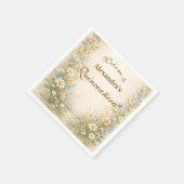 Blush Blue Meadow Quinceañera Serviette (Ecke)