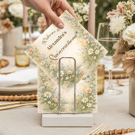 Blush Blue Meadow Quinceañera Serviette