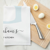 BLUSH BLUE WHUE BLLORAL ALPHABETS SCHREIBEN G GESCHIRRTUCH (Viertel Falte)