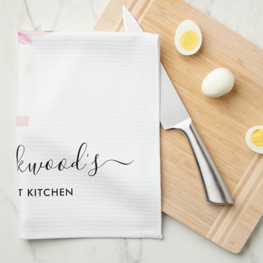 BLUSH BLUE WHUE BLLORAL ALPHABETS SCHREIBEN P GESCHIRRTUCH (Viertel Falte)