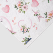 Blush Blues Eiffelturm Muster Seidenpapier (Ausschnitt)