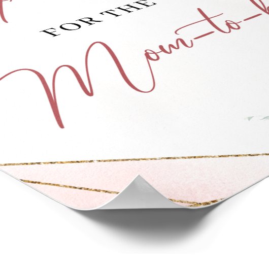 Blush Blues Gold Frame Advice für die zukünftige M Poster (Ecke)