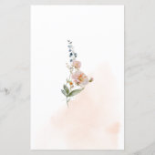 Blush Blume Brautparty Emoji Pictionary Game (Rückseite)