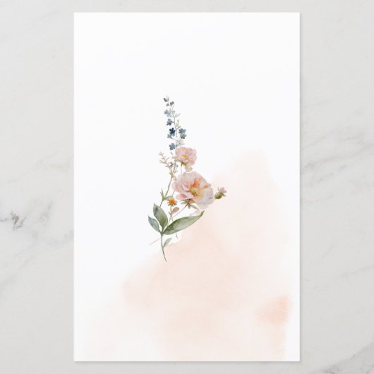 Blush Blume Brautparty Emoji Pictionary Game (Rückseite)