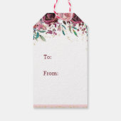 Blush Blume Gold Confetti Bridal Display Dusche Geschenkanhänger (Rückseite)