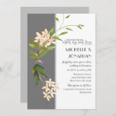 Blush Blume Grüne auf Christlicher Hochzeit Einladung (Vorne/Hinten)