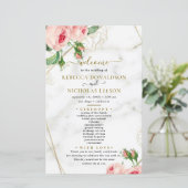 Blush Blume Hochzeitsprogramm (Stehend Vorderseite)