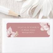 Blush Blume Petals Wedding Rücksendeadresse (Insitu)