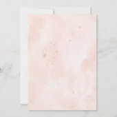 Blush-Blume und Navy-Brunch & Bubbly-Brautparty Einladung (Rückseite)