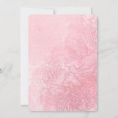 Blush Blume Wasserfarbe Einladung Hochzeit (Rückseite)