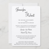 Blush Blume Wasserfarbe Einladung Hochzeit (Vorderseite)