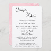 Blush Blume Wasserfarbe Einladung Hochzeit (Vorne/Hinten)