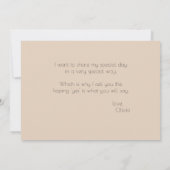 Blush Blume werden Sie meine Ehrenmatrone sein Einladung (Rückseite)