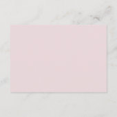 Blush-Blumen Flache Platzkarte (Rückseite)