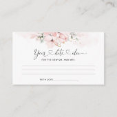 Blush Blumenbeet Ideen am Abend. Datum der jar-Ken Begleitkarte (Vorderseite)