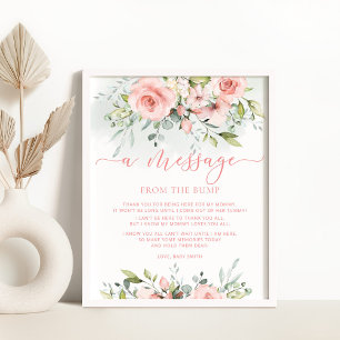 Blush-Blumenbotschaft aus dem Schoß Poster