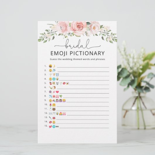 Blush Blumenbridal Emoji Picicgame (Stehend Vorderseite)