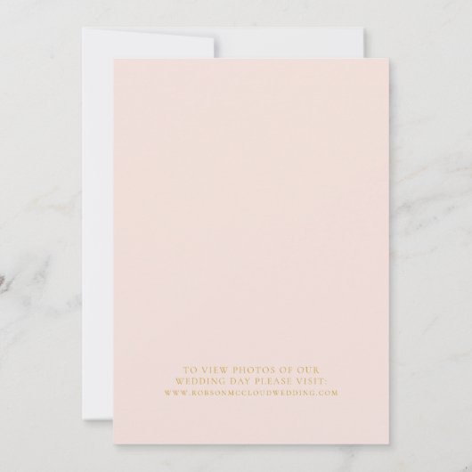 Blush Blumengarten Pastel Elopement Ankündigung (Rückseite)