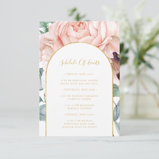 Blush Blumengarten | Veranstaltungskalender Begleitkarte (Stehend Vorderseite)