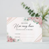 Blush Blumengold Wie viele Küsse Einschlusskarte Begleitkarte (Stehend Vorderseite)