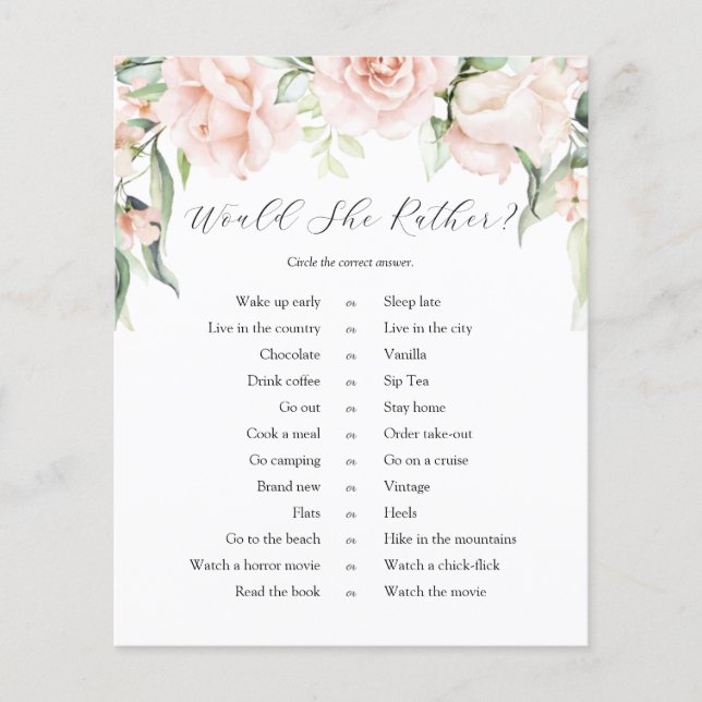 Blush Blumengrün würde sie eher spielen (Vorderseite)