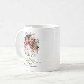 Blush Blumenreath Beste Mama je Muttertag Kaffeetasse (Vorderseite Links)