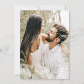 Blush Blumenrosa Einfaches Foto Hochzeitsempfang Einladung (Rückseite)