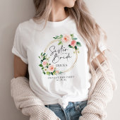 Blush-Blumenschrei-Schwester der Braut T-Shirt
