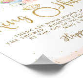 Blush Blumenstrauß Tee Party Brautparty Stadtrundg Poster (Ecke)