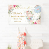 Blush Blumentee Party Bridal Babydusche Hintergrun Banner (Insitu)