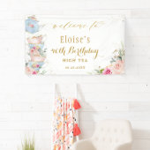 Blush Blumentee Party Bridal Babydusche Hintergrun Banner (Insitu)