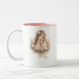 Blush-Blüten-Mädchen-Tasse Zweifarbige Tasse