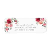 Blush-Blüten-Rücksendeadresse (Vorne)