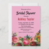Blush Blütenfarbene Rose Blumenkohl Brautparty Einladung (Vorderseite)