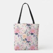 Blush & Blütenrosa Blumenchic Elegante Tasche (Rückseite)