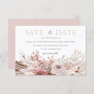 Blush Boho Bohemisch Floral Wedding Save The Date