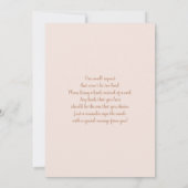 Blush Boho Desert Girl Einladung (Rückseite)