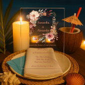 Blush Boho Floral Acryleinladungen