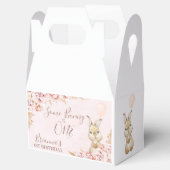 Blush Boho Floral Bunny Rabbit Birthday Favor Box Geschenkschachtel (Geöffnet)