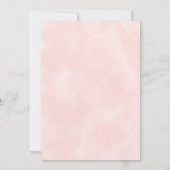 Blush Boho Floral Butterflies Taufe Einladung (Rückseite)