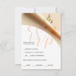 Blush Boho Floral Rose Aquarellfarben Budget RSVP Karte