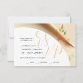 Blush Boho Floral Rose Aquarellfarben Budget RSVP Karte (Vorderseite)