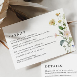 Blush Boho Floral Wedding Details Eintrittskarte Begleitkarte