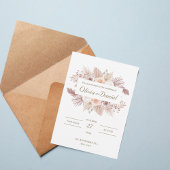Blush Boho Floral Wedding Invitation Einladung
