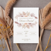 Blush Boho Floral Wedding Invitation Einladung
