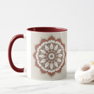 "Blush Boho Mandala Elegante Kaffeetasse" Tasse
