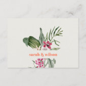 Blush Boho Tropical Floral Wedding QR Code UAWG Begleitkarte (Rückseite)