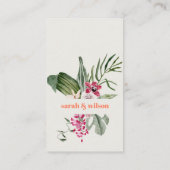 Blush Boho Tropical Floral Wedding Wishing Well Begleitkarte (Rückseite)